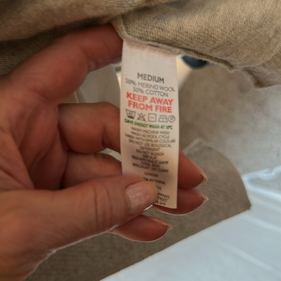 The White Company Hooded Open Cardigan, Merino/Cotton, light Grey, Medium, EUC - Picture 4 of 8